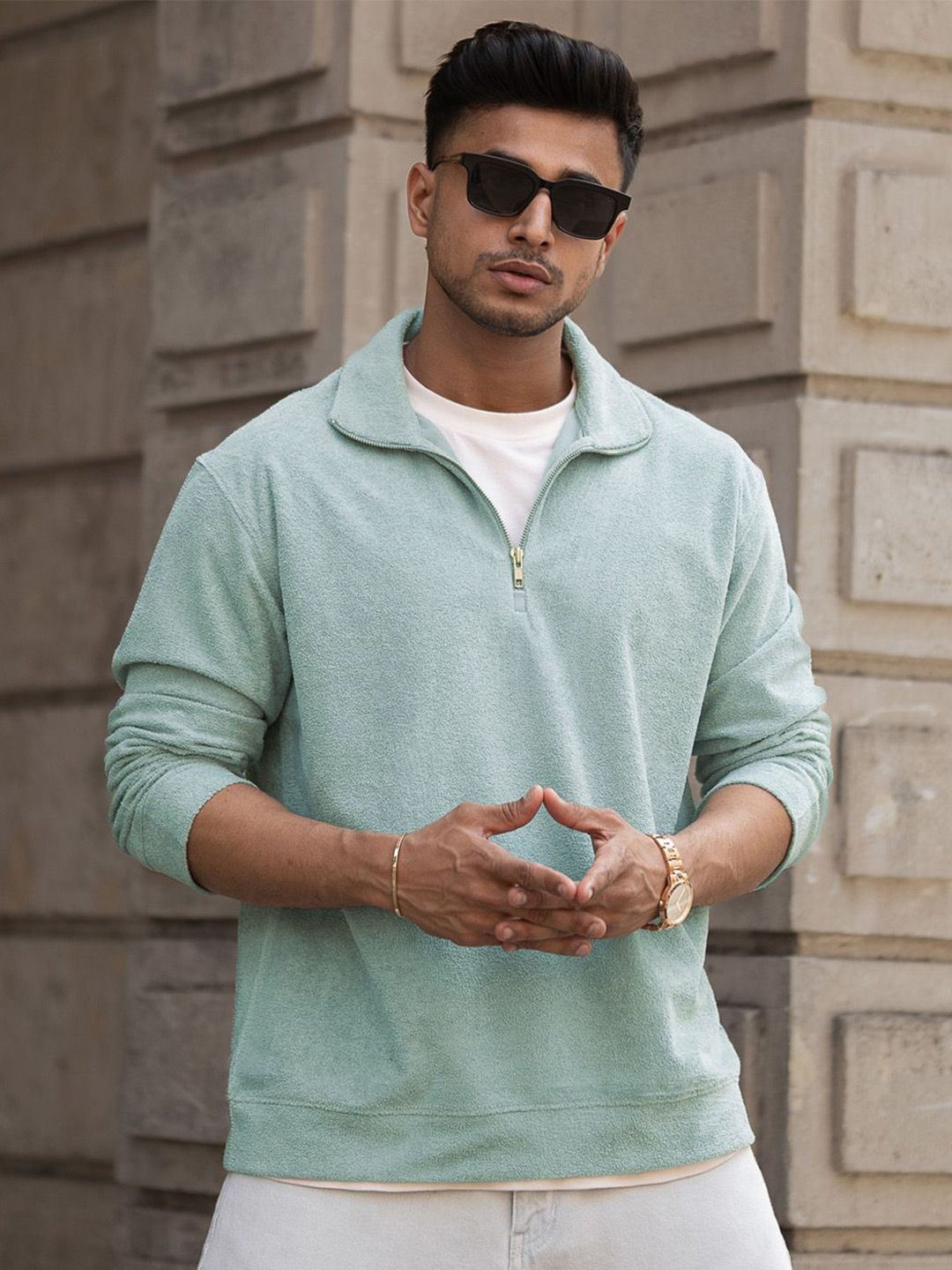 Powerlook Men Solid Polo Collar T-shirt