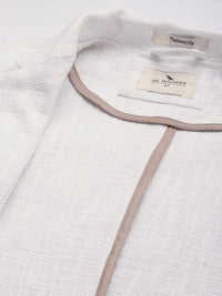 Mr Bowerbird  Pure Cotton Self Design Textured Tailored Fit Casual Blazers