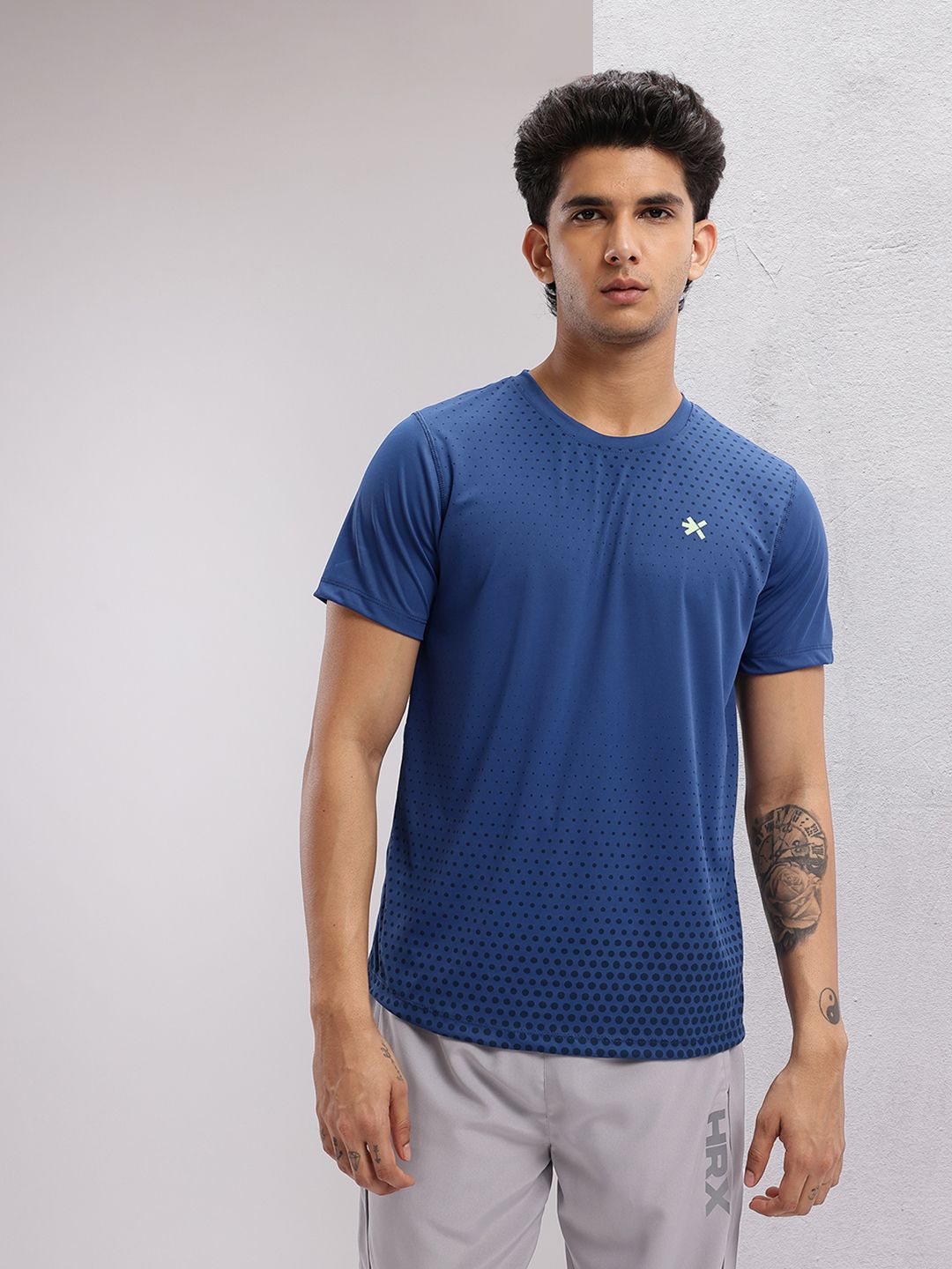 HRX by Hrithik Roshan Men Printed Rapid-Dry Training T-shirt