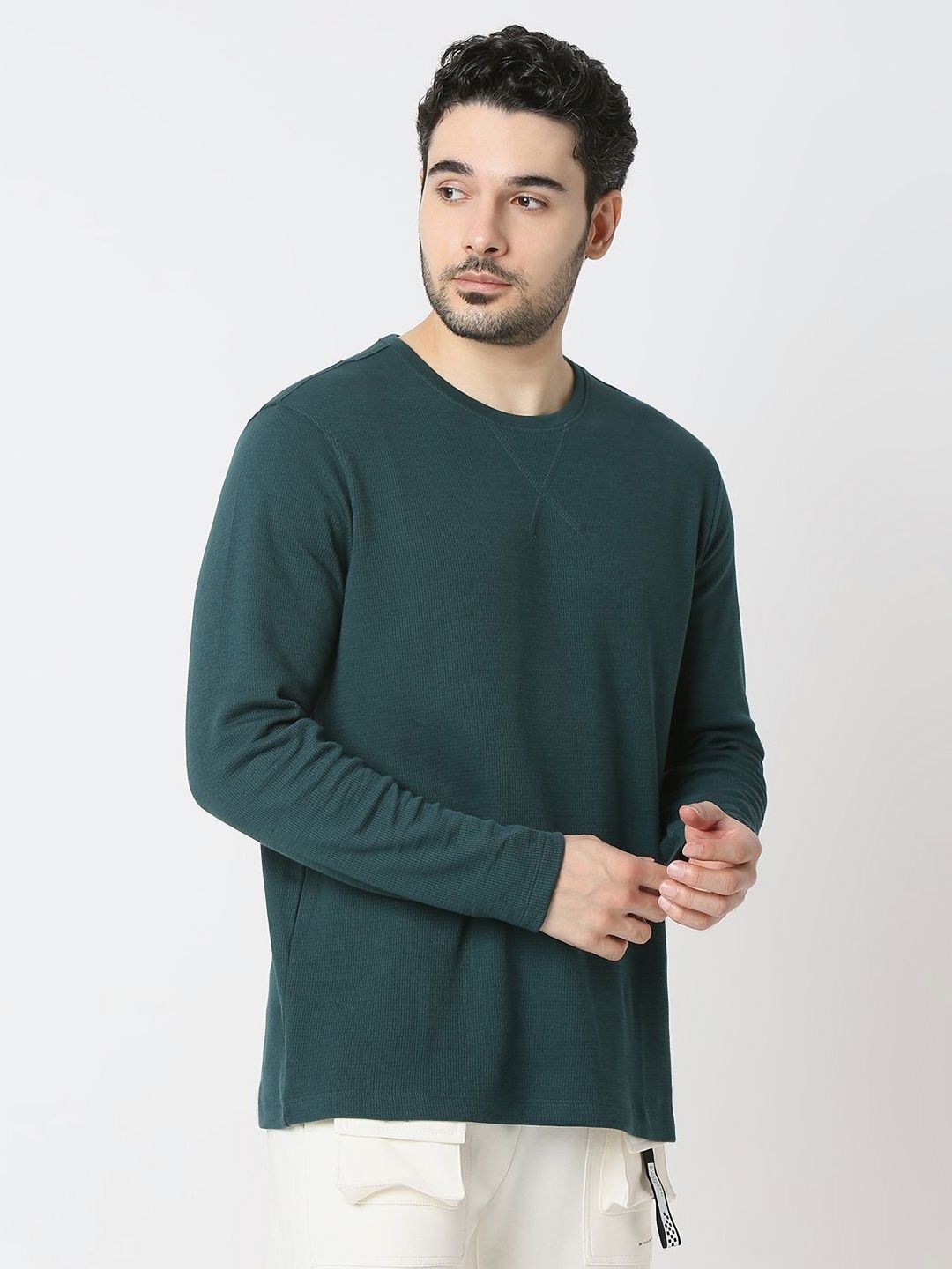 SPYKAR Men Solid Round Neck Cotton T-shirt
