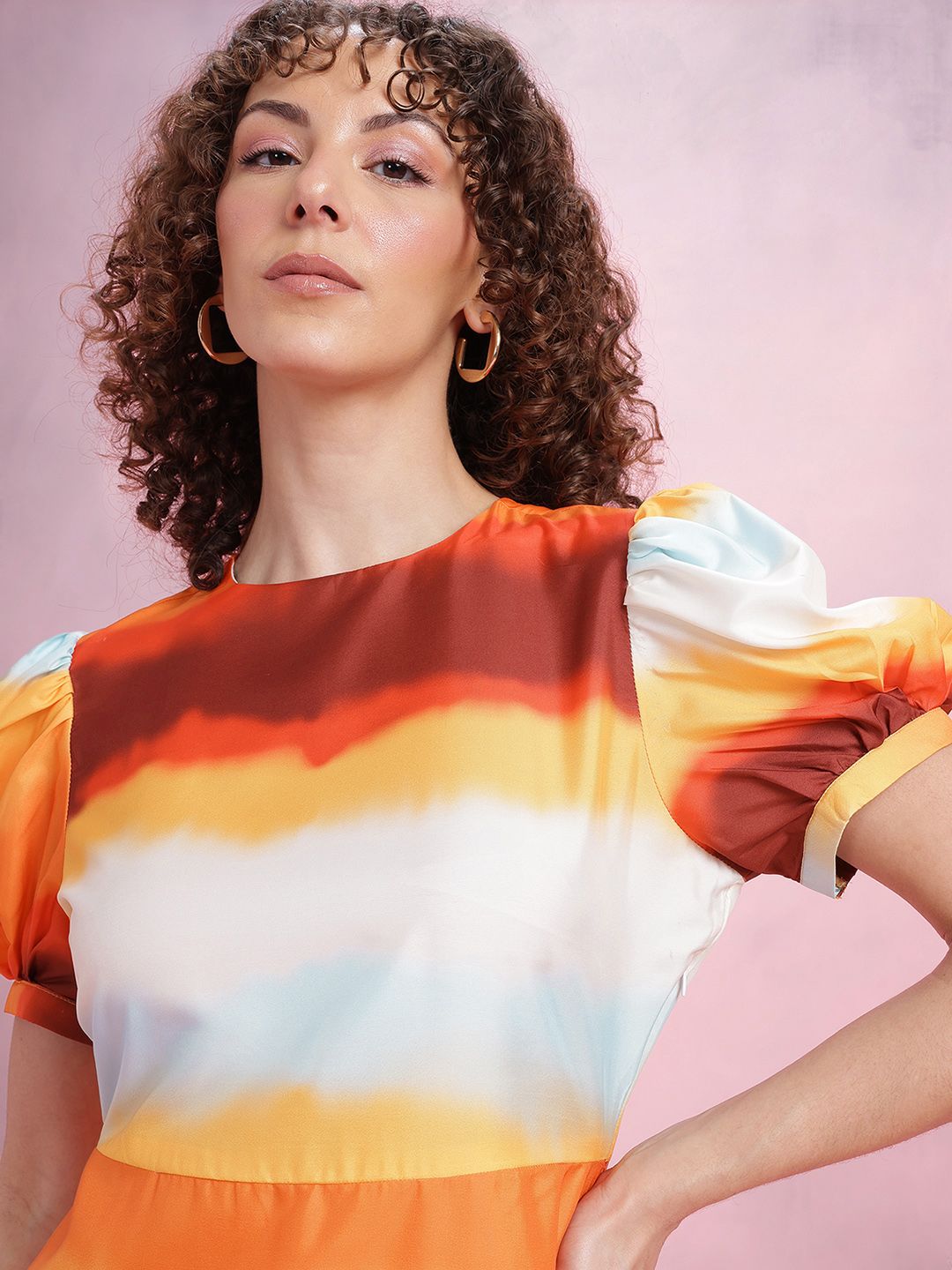 DressBerry Tie and Dyed Fit & Flare Dress