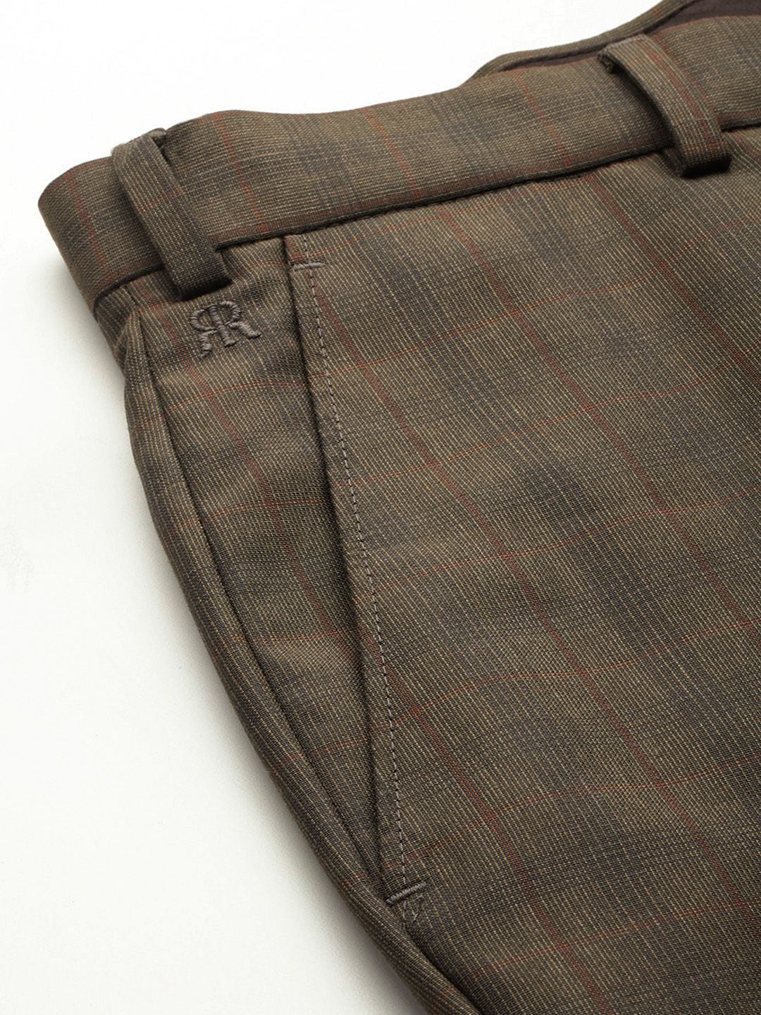 Raymond Men Checked Slim Fit Formal Trousers