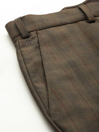 Raymond Men Checked Slim Fit Formal Trousers