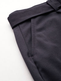 all about you Women High-Rise Pleated Trousers With a Belt