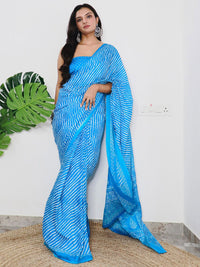 Saree mall Leheriya Printed Pure Cotton Saree