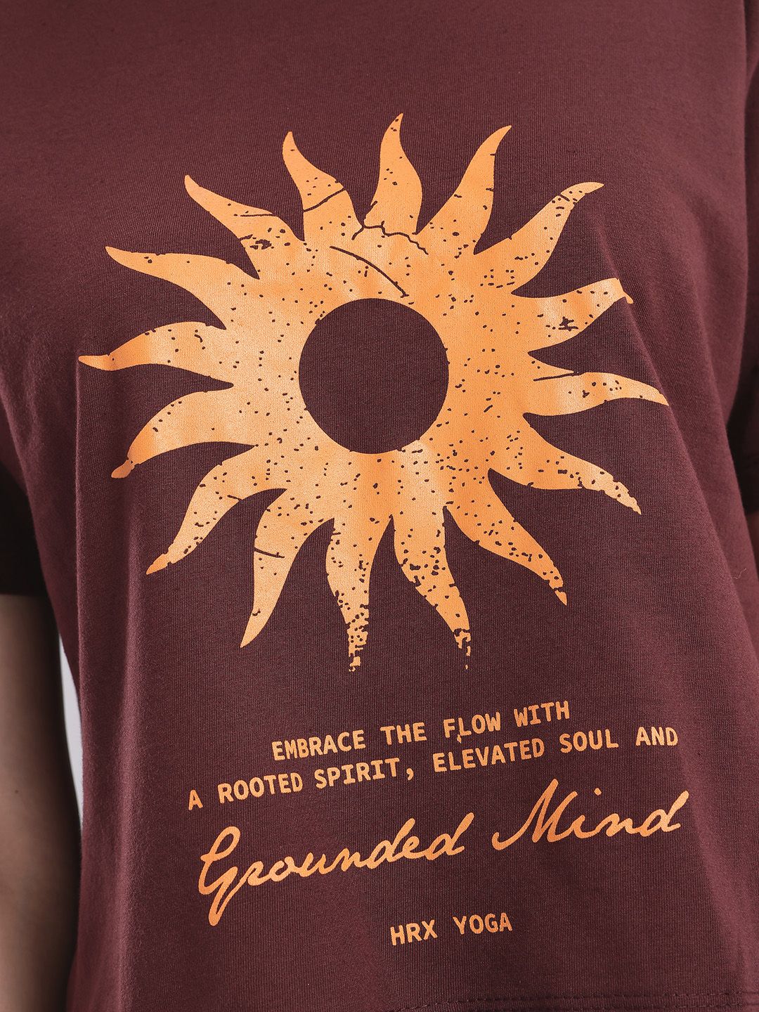 HRX by Hrithik Roshan Graphic Printed Yoga T-shirt