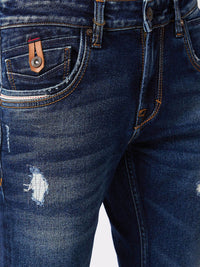 SPYKAR Men Mid-Rise Mildly Distressed Heavy Fade Ripped Jeans