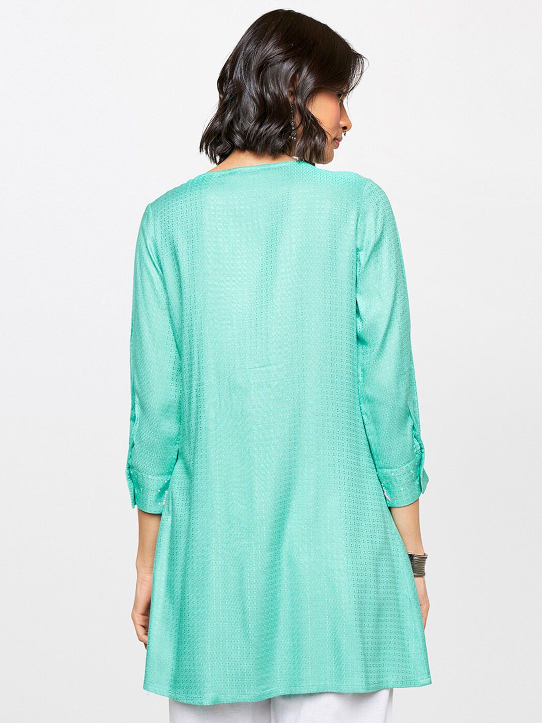 Global Desi Woven Design Viscose Tunic