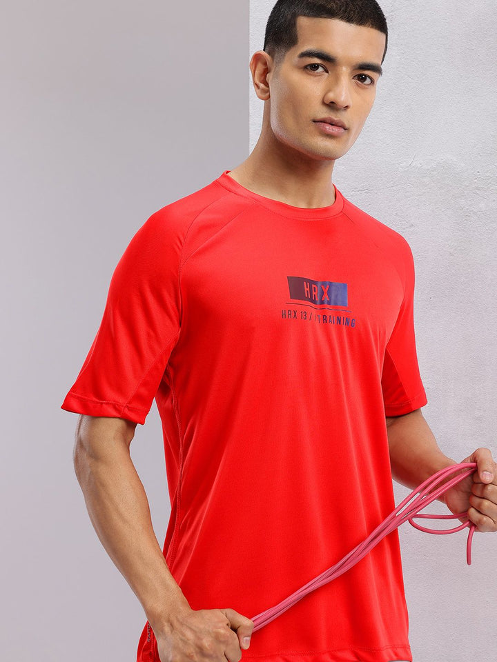 HRX by Hrithik Roshan Brand Logo Printed Rapid-Dry Training T-shirt