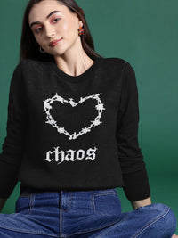 DressBerry Conversational Design Acrylic Pullover