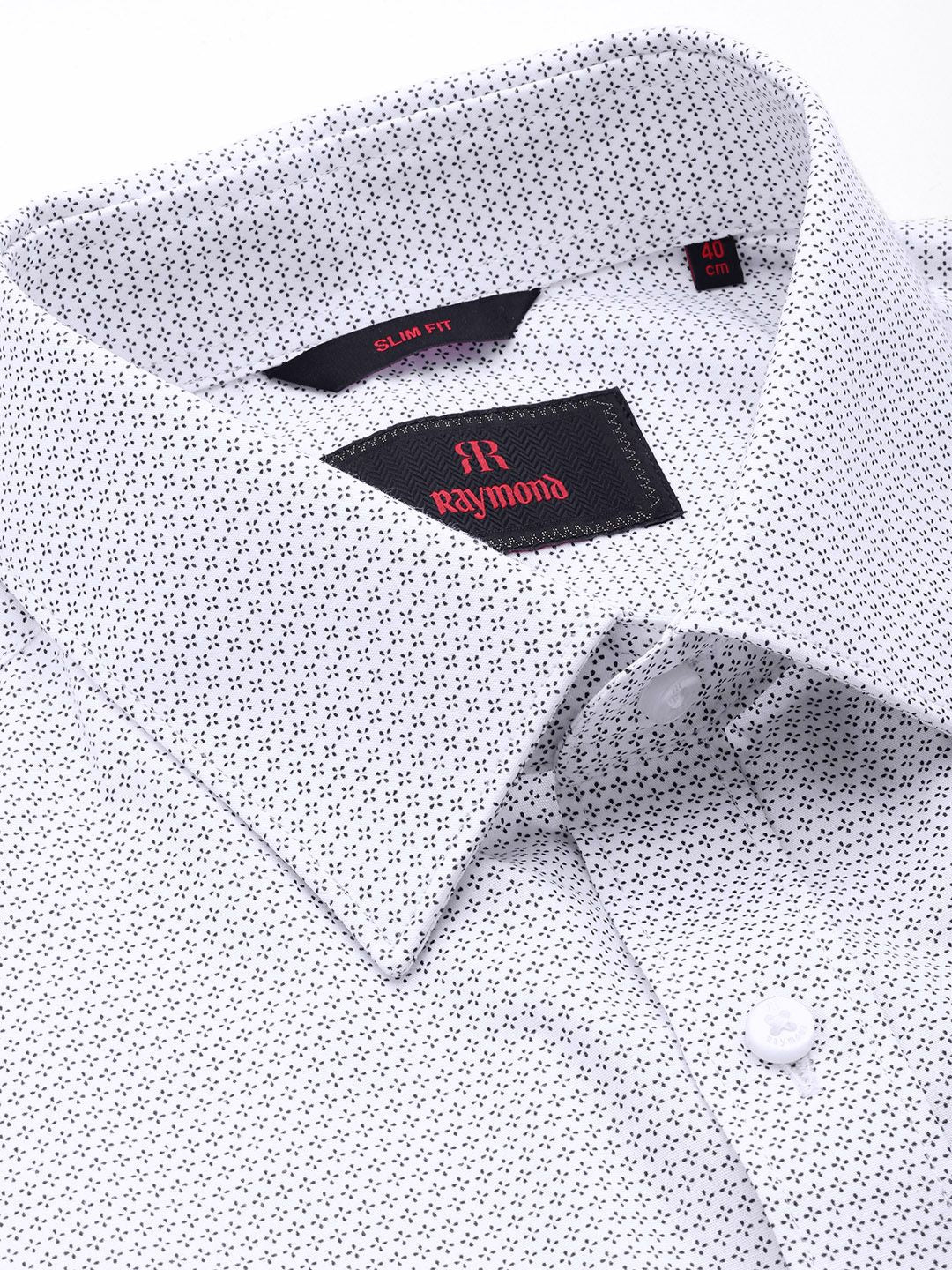 Raymond Slim Fit Printed Pure Cotton Formal Shirt