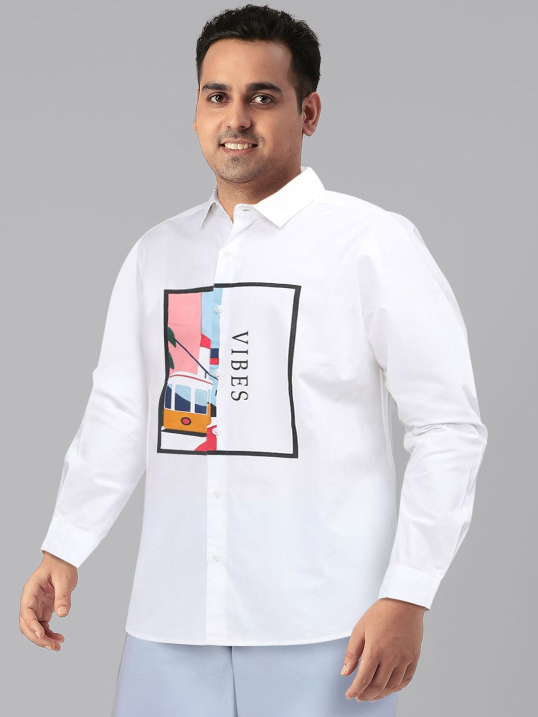 HIGHLANDER Men White Slim Fit Casual Shirt