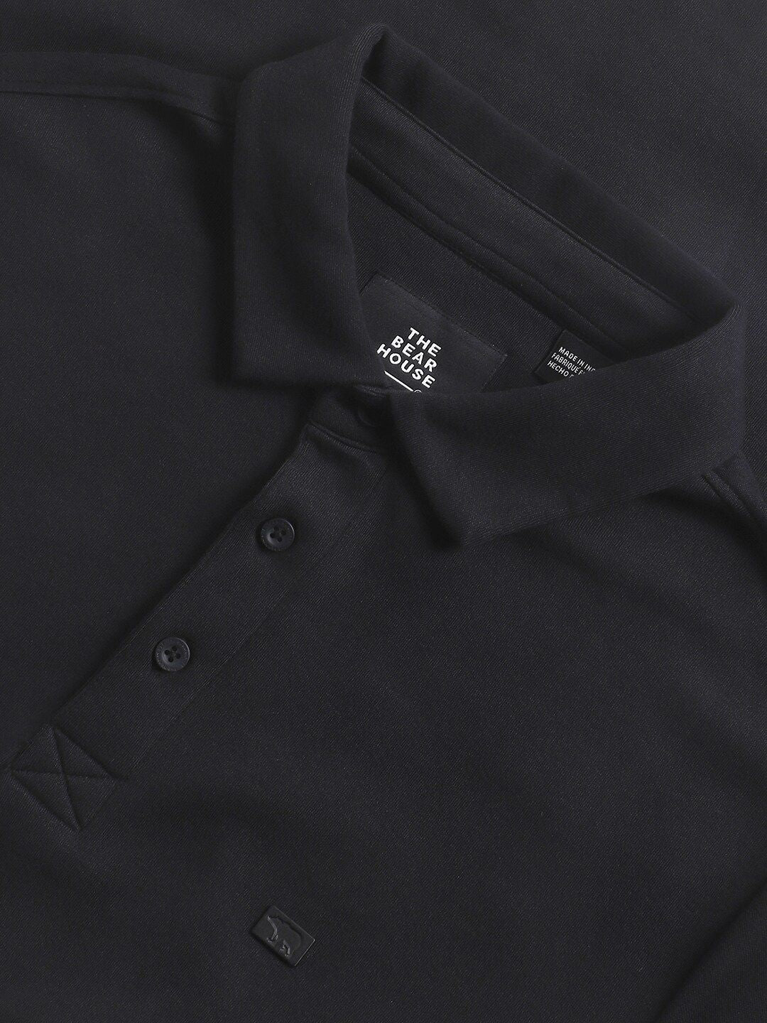 THE BEAR HOUSE Polo Collar Slim Fit Pure Cotton T-shirt