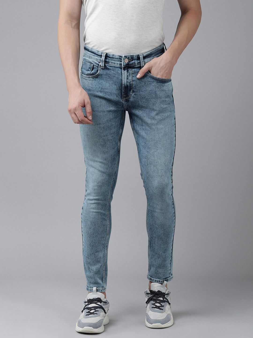 SPYKAR Men Kano Slim Fit Heavy Fade Stretchable Jeans