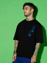 Bewakoof Graphic Printed Drop-Shoulder Sleeves Oversized Cotton T-shirt