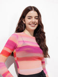 DressBerry Dreamscapes Candy Stripes Sheer Sensation Top