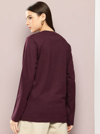 Dillinger Women Long Sleeve Oversized Printed Tshirt