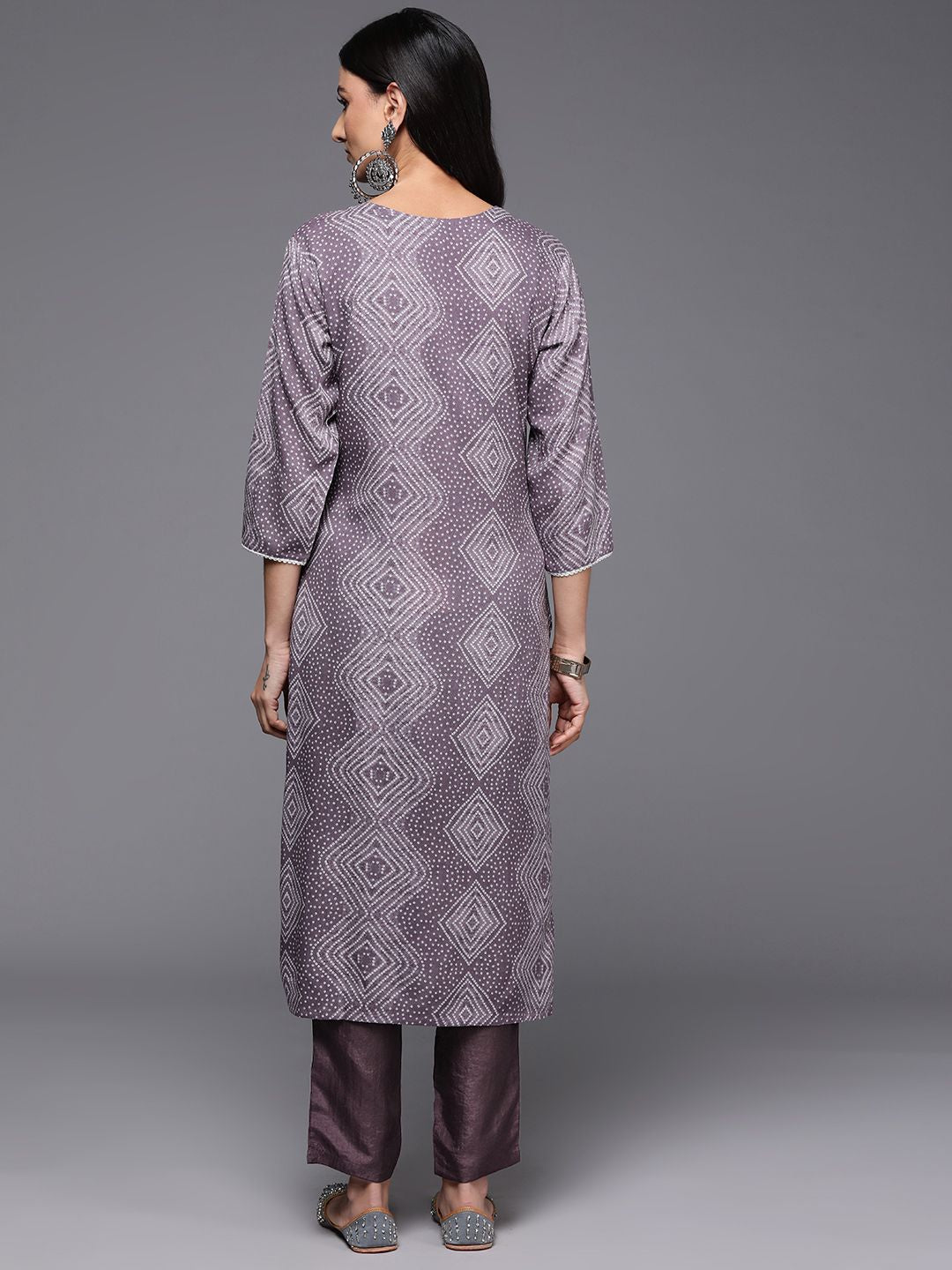 Indo Era Women Bandhani Printed Thread Work Kurta