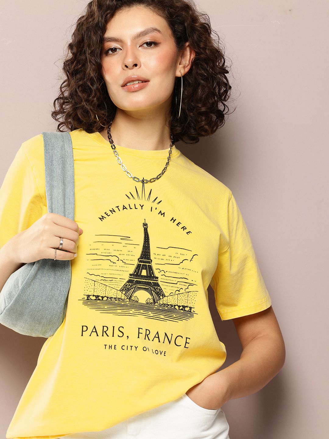 DILLINGER Women Oversized Printed Crew Neck Tshirt