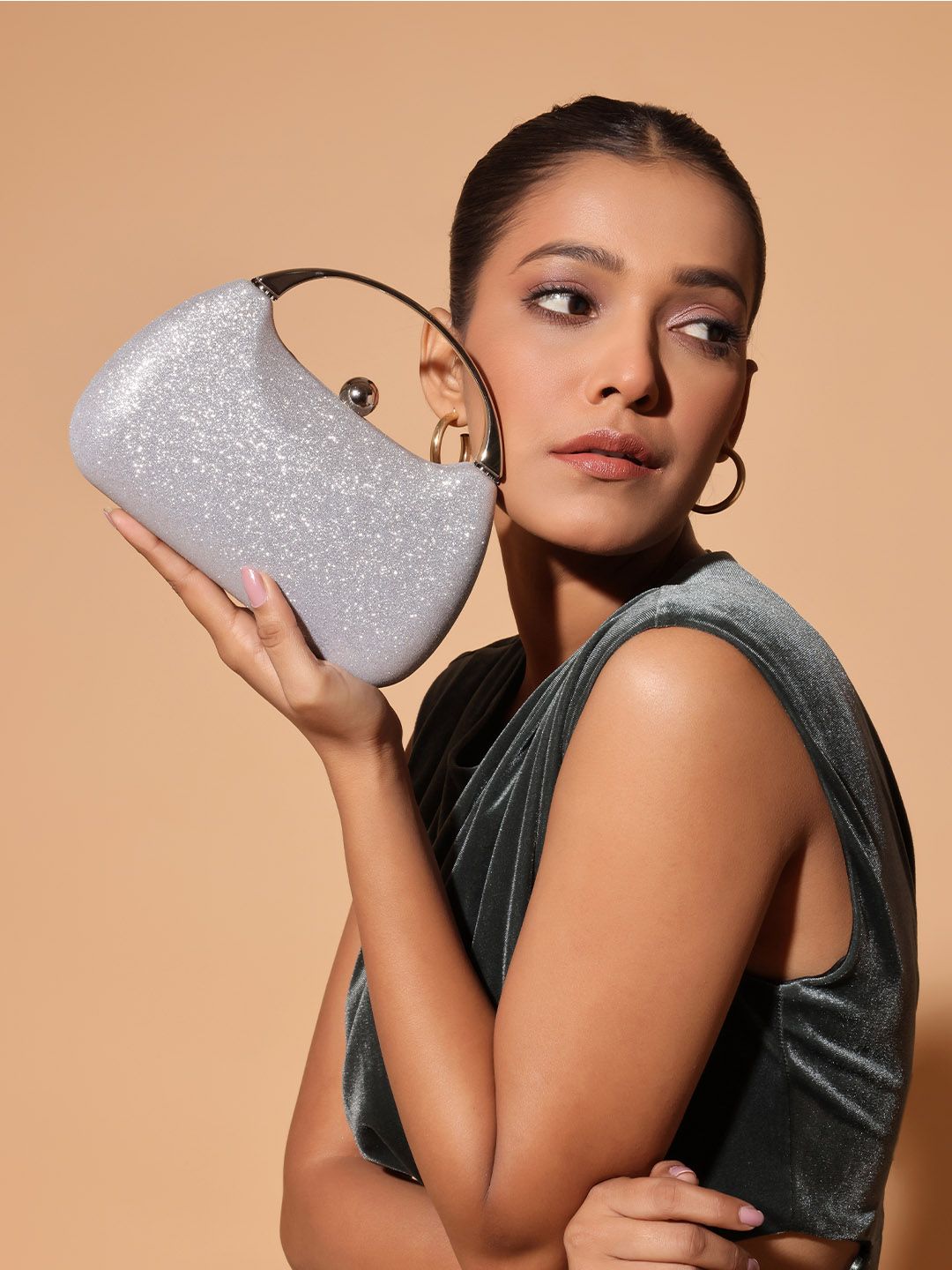 Lino Perros Shimmer Detail Party Box Clutch