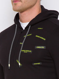 Being Human Printed Hooded Sweatshirt