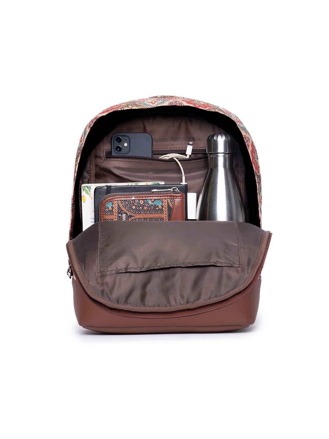 ZOUK Ethnic Printed Fabric Dome Backpack