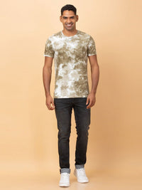 Being Human Men Dyed Raw Edge Slim Fit T-shirt