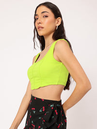 DressBerry Y2K Party Dip Hem Crop Top