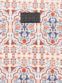 ZOUK Agra Floral Printed Vegan Leather Backpack With Compression Straps-Up to 16 inch