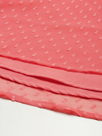 Berrylush Women Pink Self Design Fit and Flare Dress