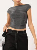 DressBerry Disco Bling Fitted Top