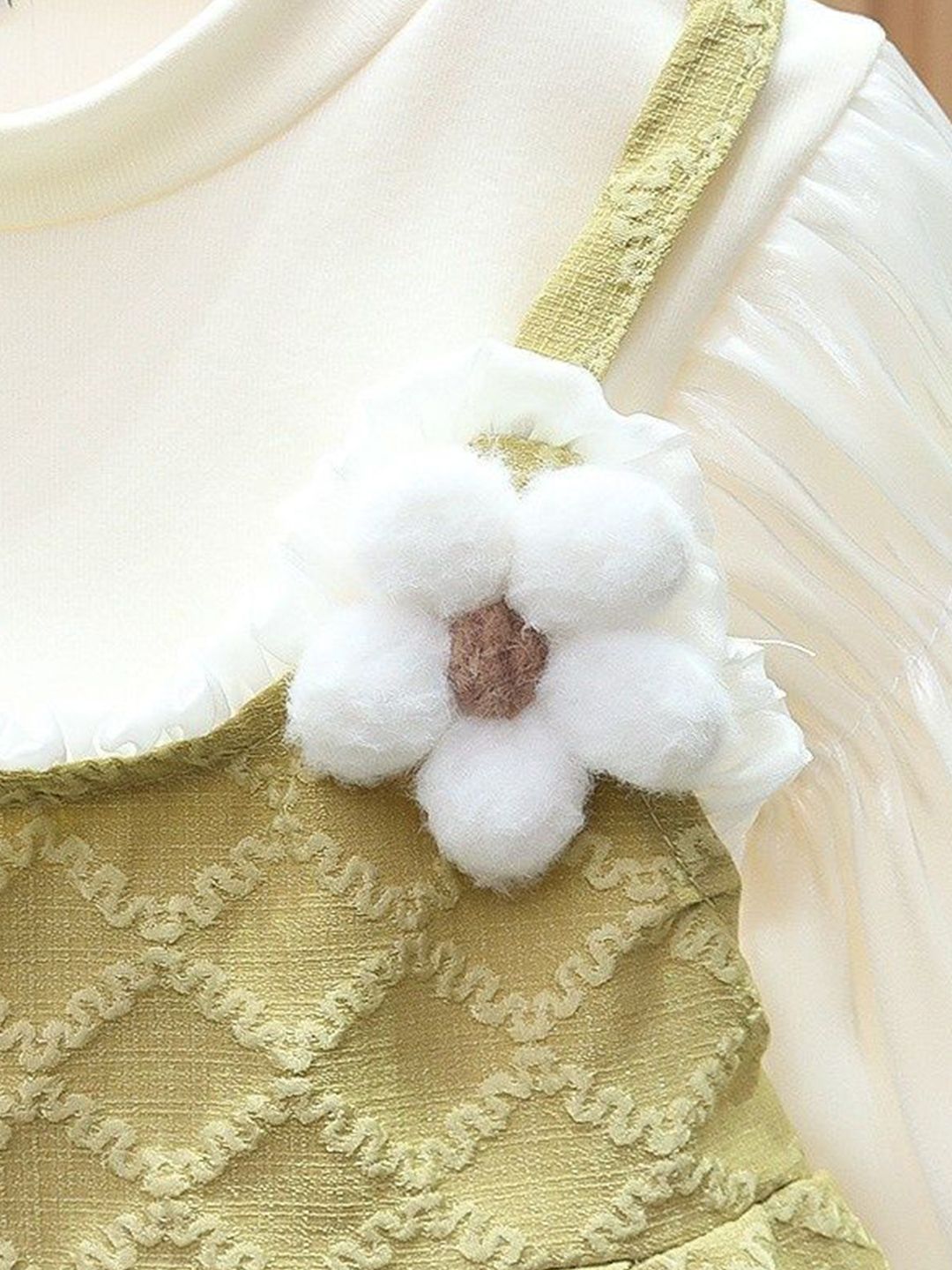 YK Girls Cotton Checked Pinafore Dress