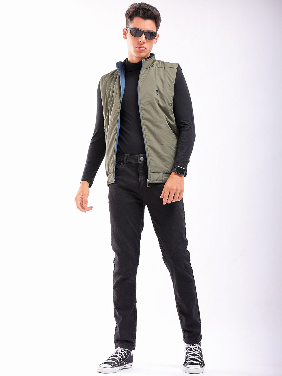 The Indian Garage Co Men Slim Fit Mid-Rise Clean Look  Cotton Jeans