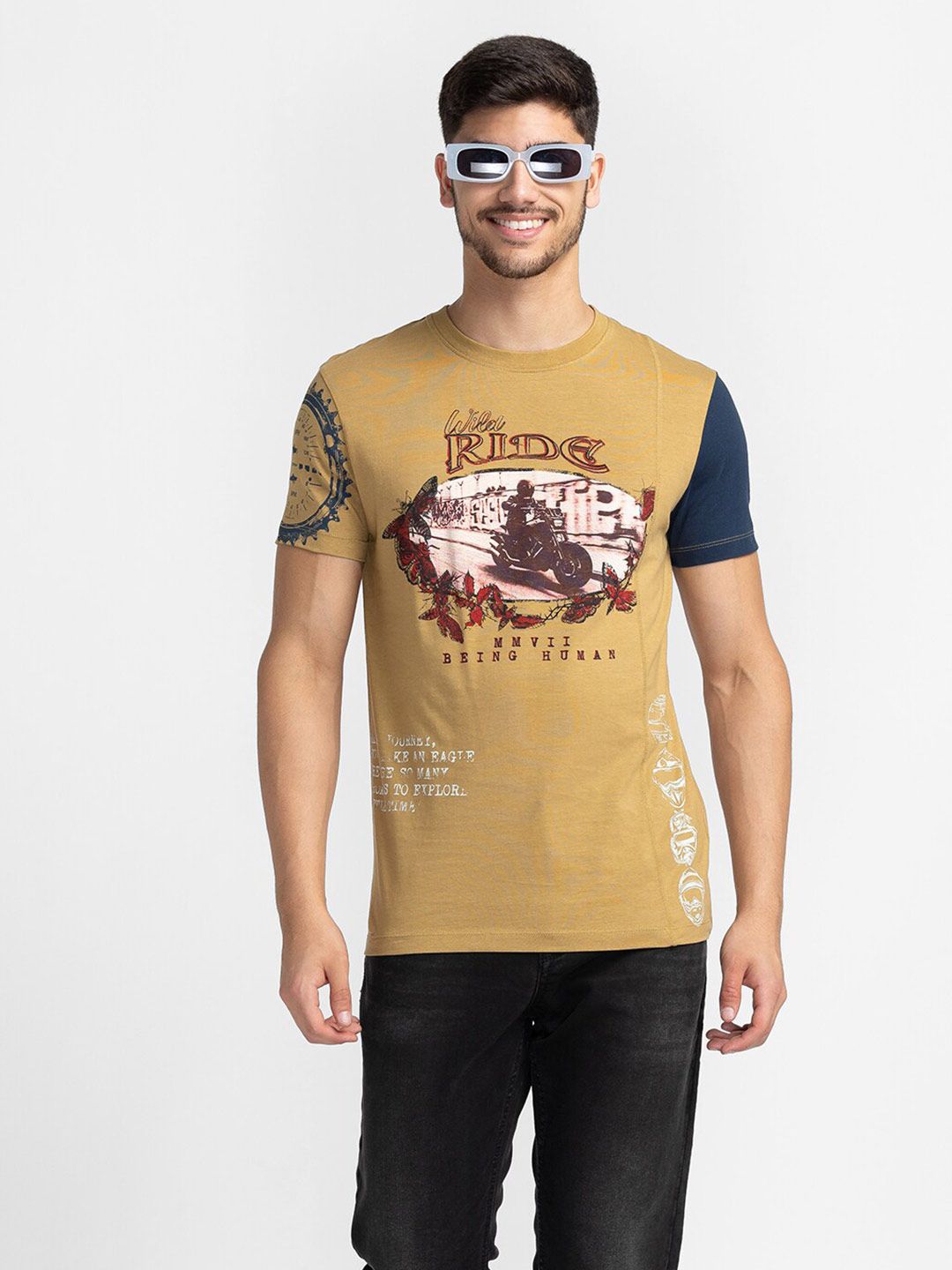 Being Human Graphic Printed Cotton T-shirt