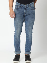 SPYKAR Men Blue Slim Fit Low-Rise Heavy Fade Jeans