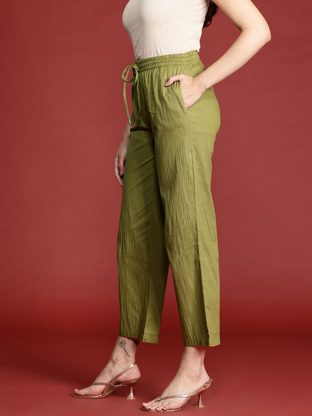 all about you Women High-Rise Wide Leg Trouser