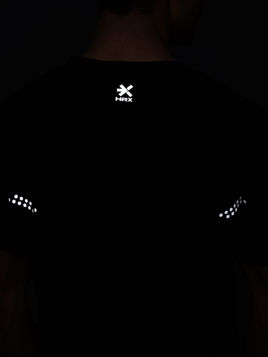 HRX by Hrithik Roshan Geometric Printed V-Neck Rapid-Dry Training T-shirt