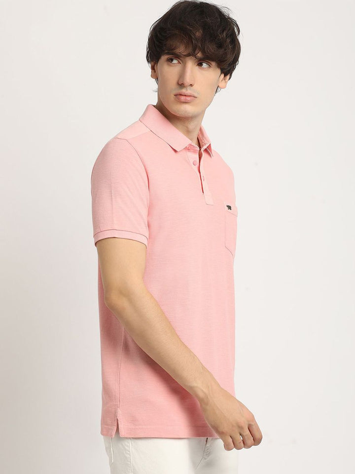 THE BEAR HOUSE Men Solid Regular Fit Polo T-shirt
