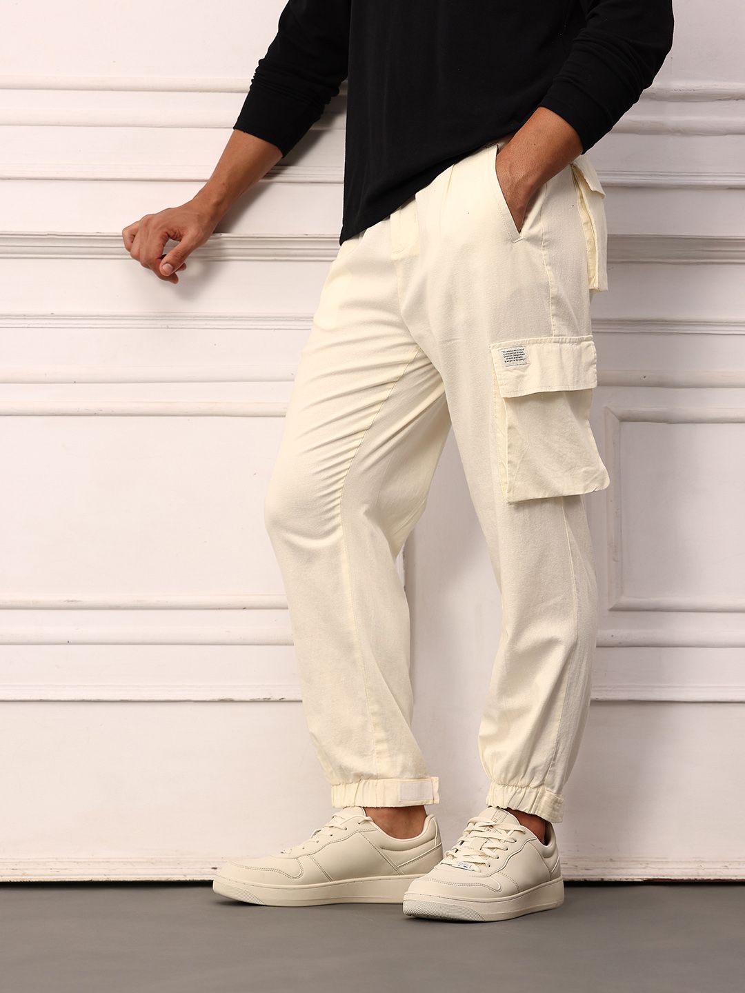 Mr Bowerbird Men Pleated Cotton Linen Cargos