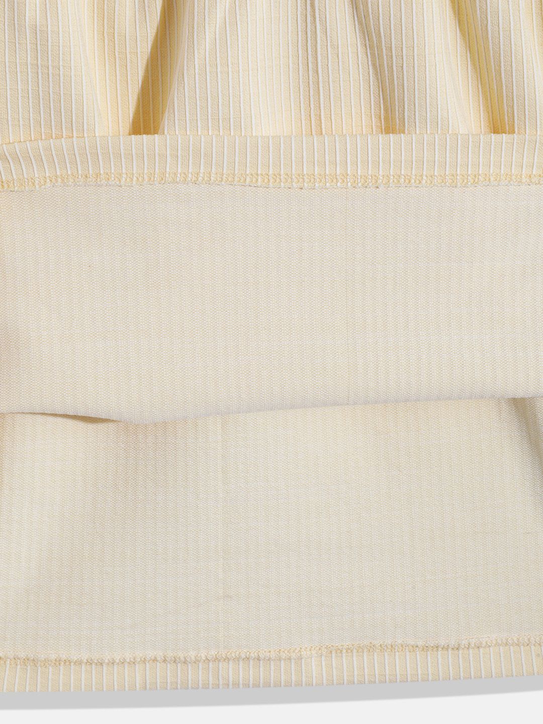 Happy Faces Girls Striped Ruffled Fit & Flare Pure Cotton Dress