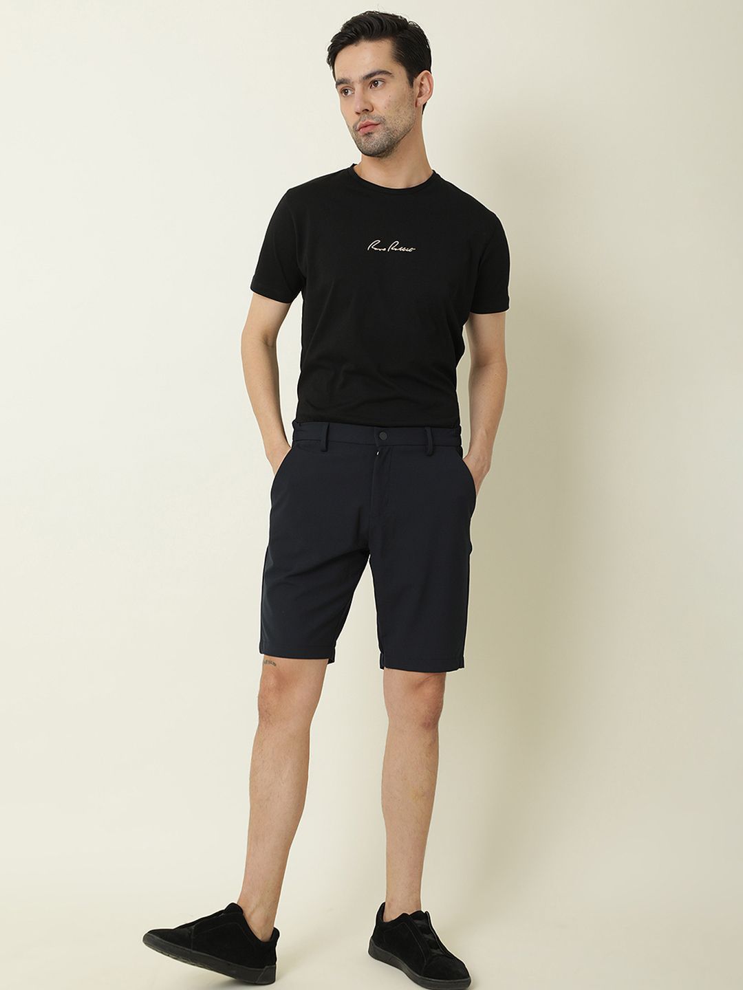 RARE RABBIT Men Trip Regular Fit Shorts