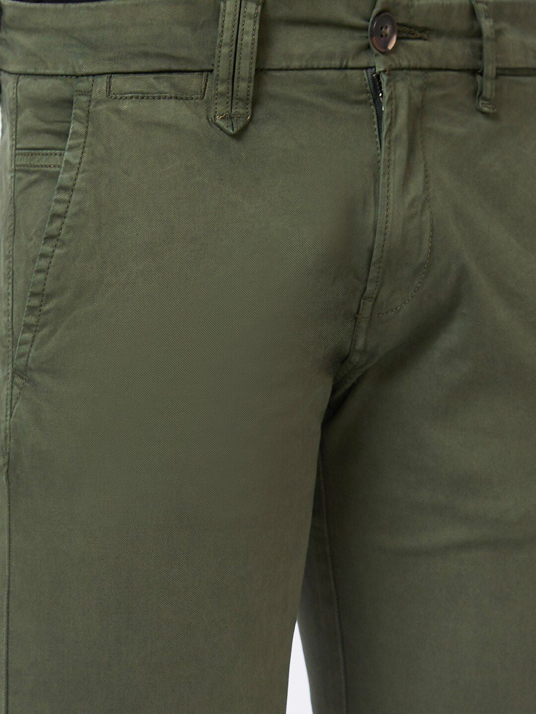 SPYKAR Men Slim Fit Mid Rise Cotton Trousers