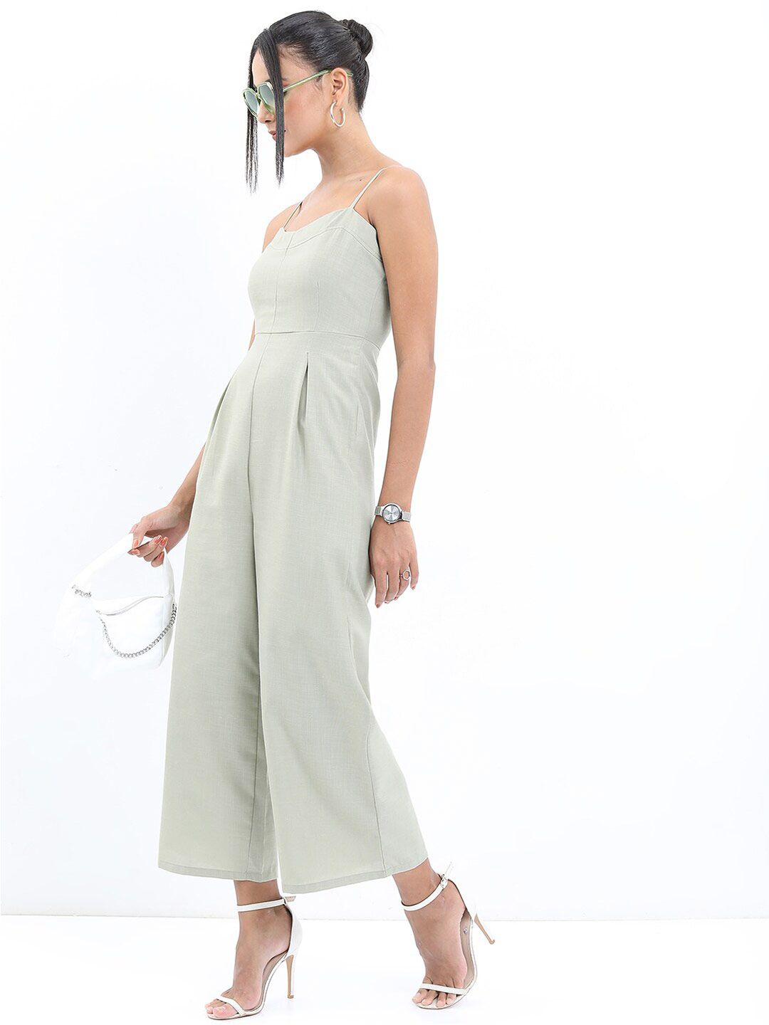 Tokyo Talkies Bahu Tali Jumpsuit Asas Kapas