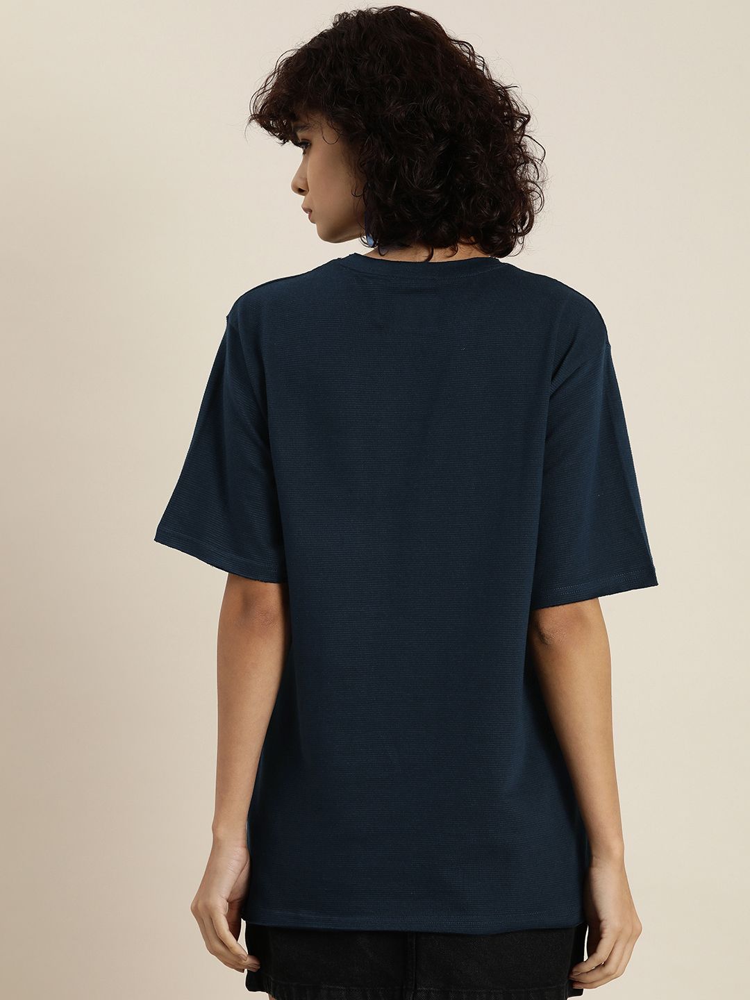 DILLINGER Women Honeycomb Structure Oversized Tshirt