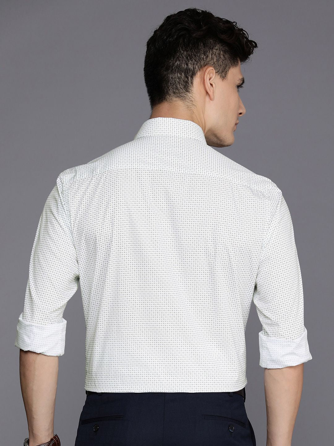 Raymond Pure Cotton Slim Fit Printed Formal Shirt