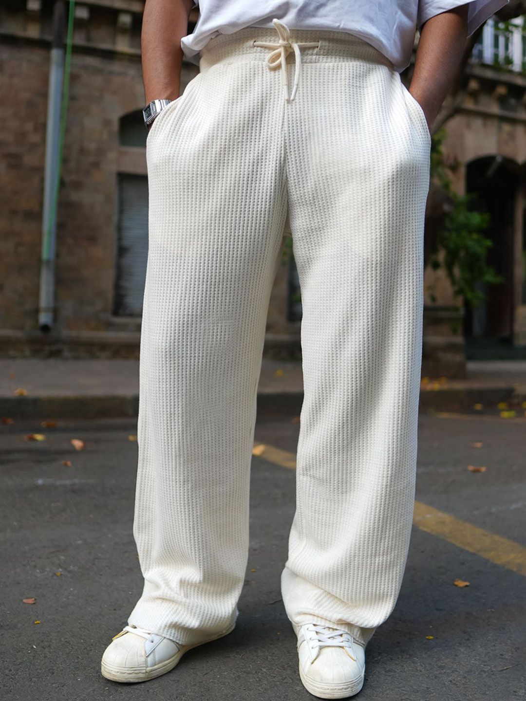 Powerlook Men Texture Baggy Fit Track Pants