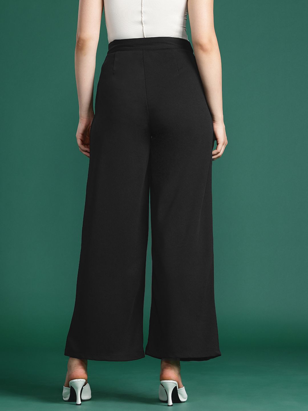 DressBerry Women High-Rise Pleated Trousers