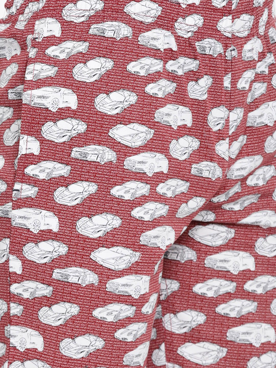 The Indian Garage Co Men Maroon & White Printed Lounge Pants SP18-LNGE03-06