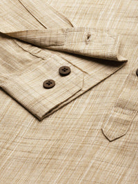 Anouk Men Beige Solid Straight Kurta