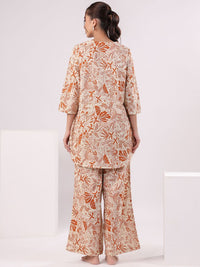 SANSKRUTIHOMES Women Ethnic Motifs Printed Cotton Night suit